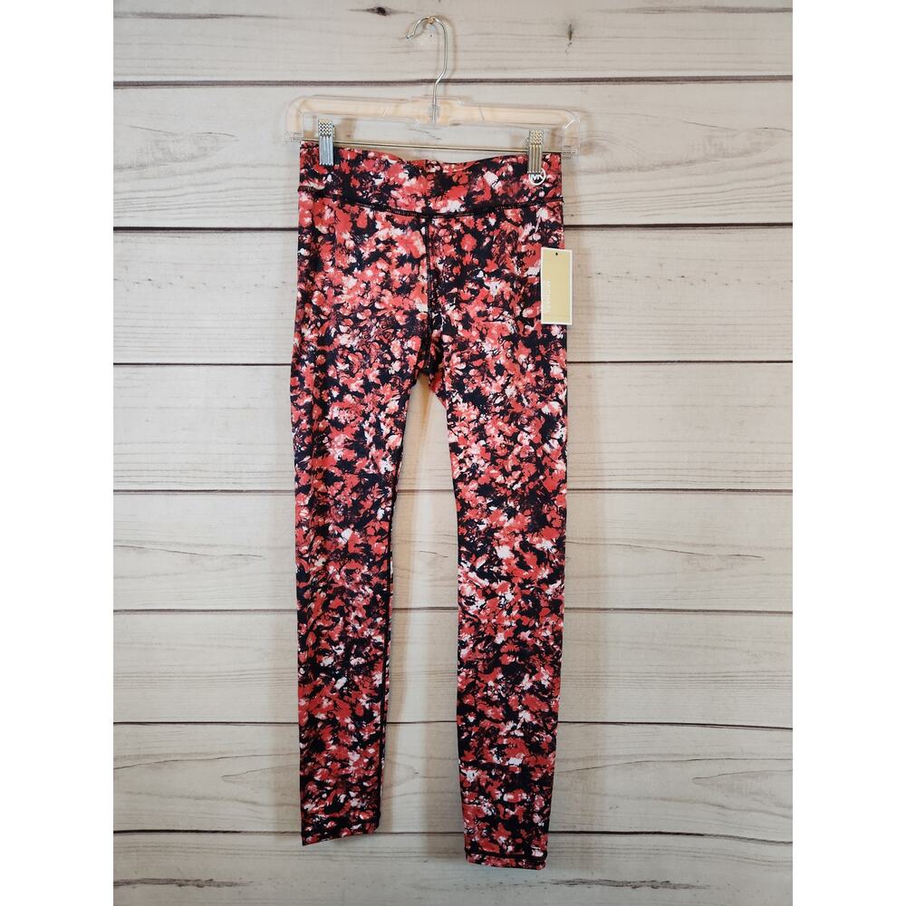 Michael Kors Womens Multicolor Tie Dye Coral Reef Athletic Leggings Size XS NWT